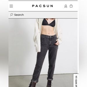 Black washed Pacsun mom jeans